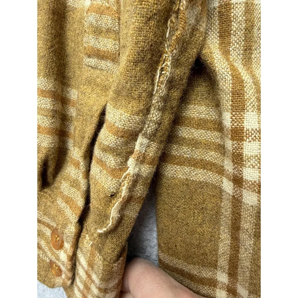 Vintage Cranbrook‎ Jacket Mens Medium Brown Plaid Wool Quilted Lined Workwear